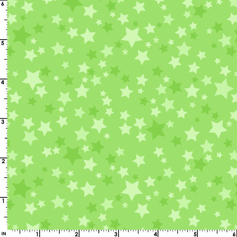 Playtime Flannel MASF10692-G Green Stars by Maywood Studio