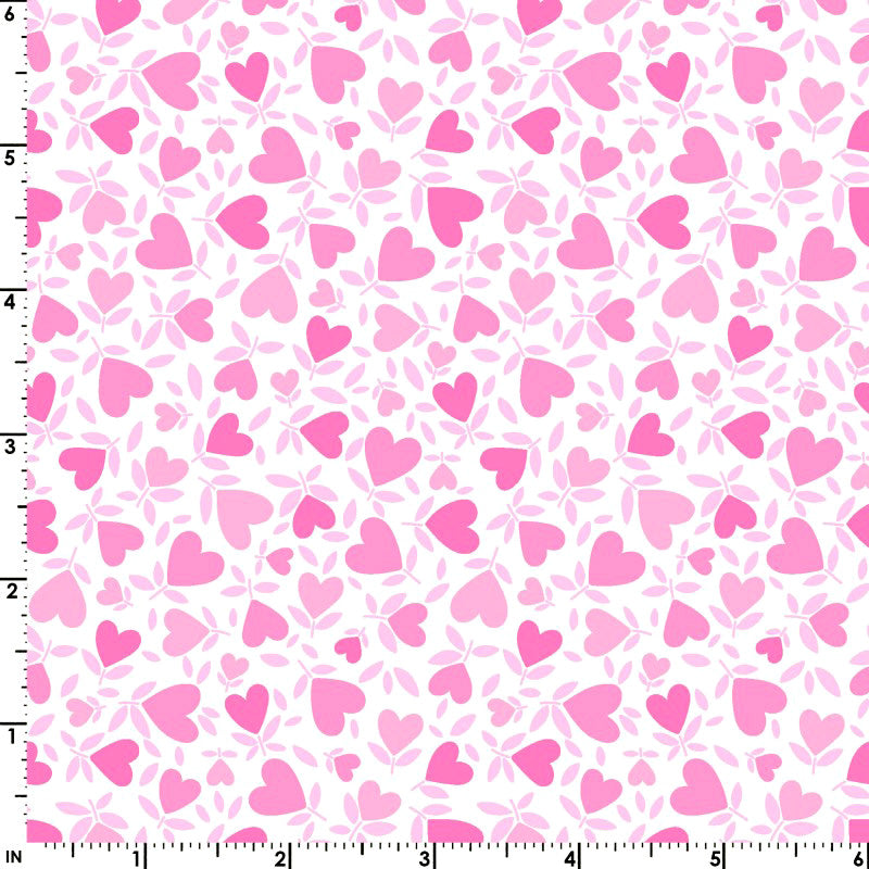 Playtime Flannel MASF10693-P Pink Hearts by Maywood Studio