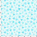 Playtime Flannel MASF10693-Q Aqua Hearts by Maywood Studio