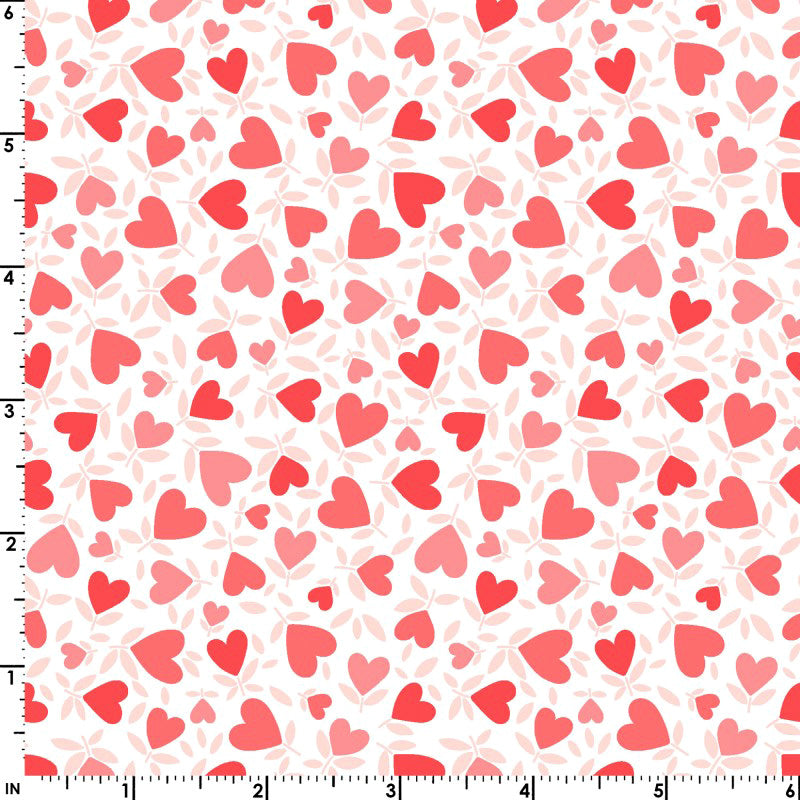 Playtime Flannel MASF10693-R Red Hearts by Maywood Studio