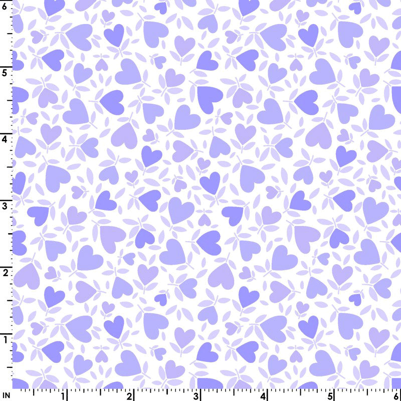 Playtime Flannel MASF10693-V Purple Hearts by Maywood Studio