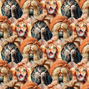 Please Seat Yourself 24208-MLT-CTN-D Three Wise Cats Multi by Jim Baldwin for 3 Wishes Fabric