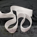 Plush Elastic 38mm (1 ⅝") Wide - White close up