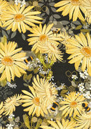 Pollinators 108" 108053-20 Onyx by Robin Pickens for Moda