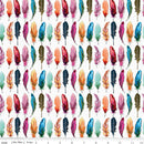 Poppies & Plumes C14294-MULTI Feathers by Lila Tueller for Riley Blake Designs