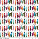 Poppies & Plumes C14294-MULTI Feathers by Lila Tueller for Riley Blake Designs