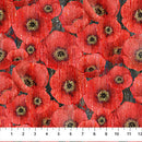 Poppy Meadow DP29088-97 Packed Poppy Charcoal Multi by Northcott Studio for Northcott