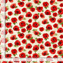 Poppy Passion POPPY-CD3808 CREAM Poppies on Script by Chong-a Hwang for Timeless Treasures