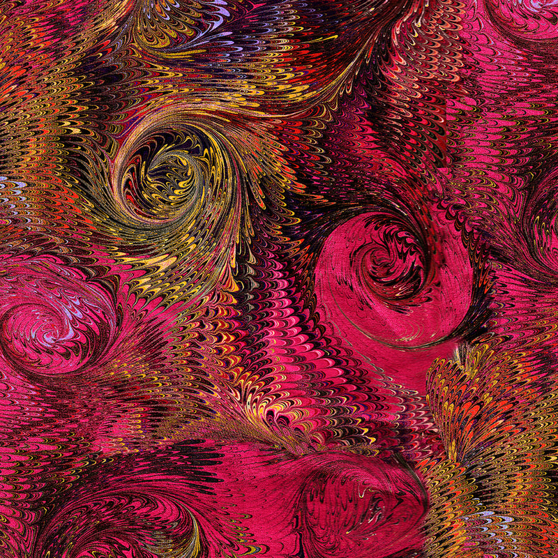 Poured Color 2 13147-24 Whirlwind Raspberry by Paula Nadelstern for Benartex