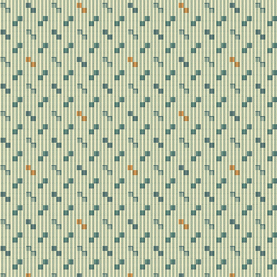 Practical Magic A-293-T Light Teal Square Dance by Edyta Sitar for Andover Fabrics