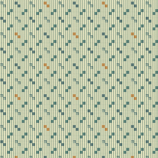 Practical Magic A-293-T Light Teal Square Dance by Edyta Sitar for Andover Fabrics