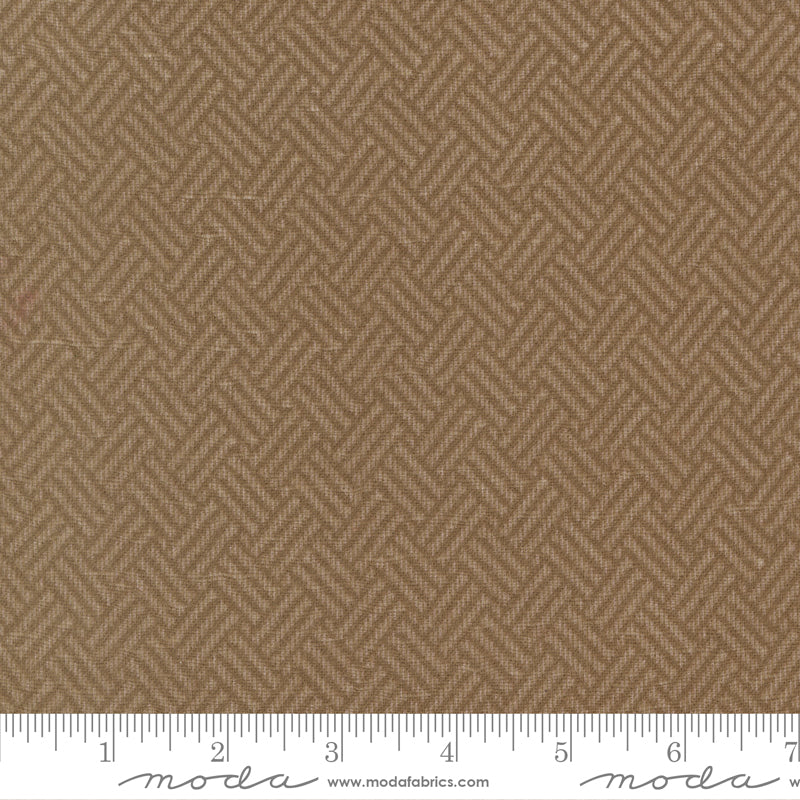 Prairie Gatherings Flannels 108" 108033-14F Teak by Primitive Gatherings for Moda.