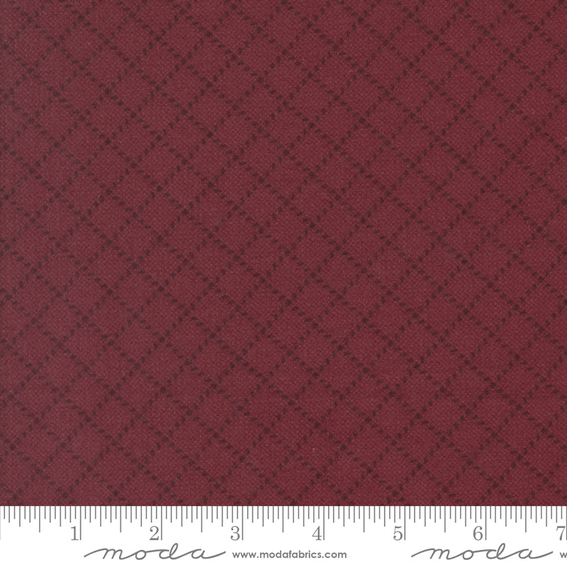Prairie Gatherings Flannels 49315-22F Merlot by Primitive Gatherings for Moda.