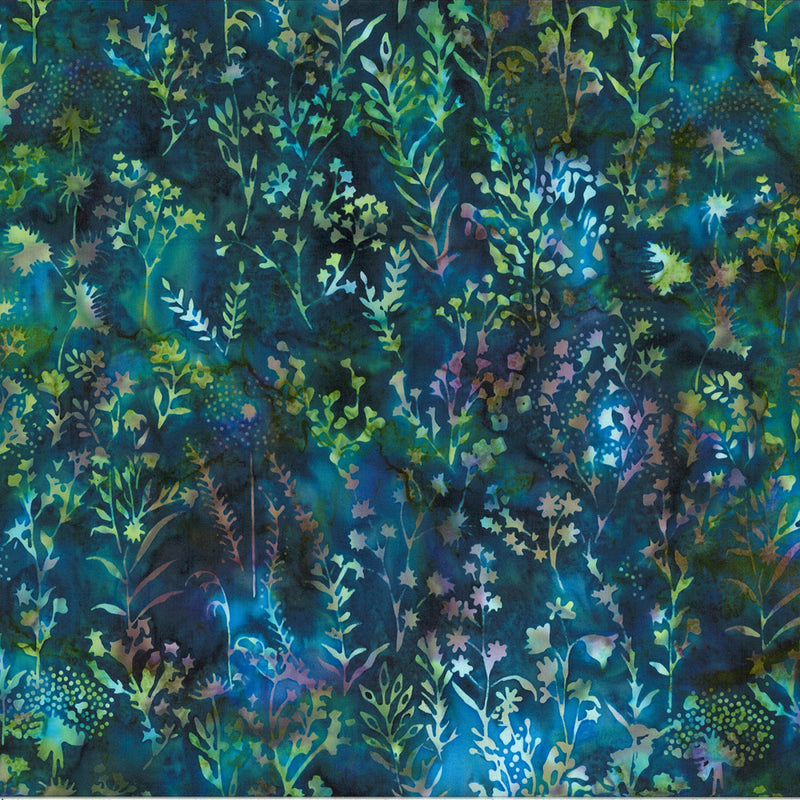 Prismatic Blooms Batik V2555-582 Twilight by Hoffman Fabrics