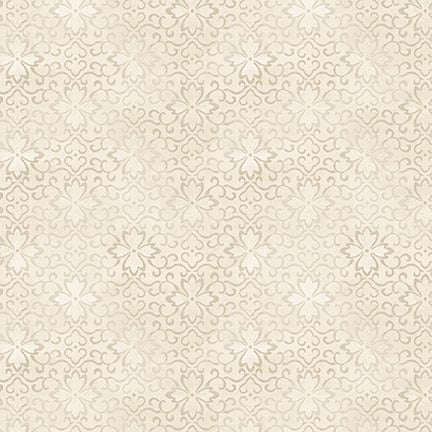 Purely Neutral 3510-41 Ivory Floral Scroll by Satin Moon Designs for Blank Quilting