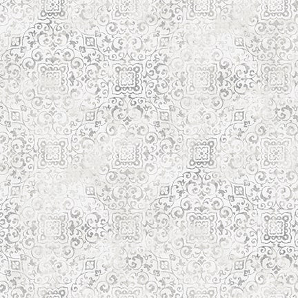 Purely Neutral 3523-90 Grey Scroll by Satin Moon Designs for Blank Quilting