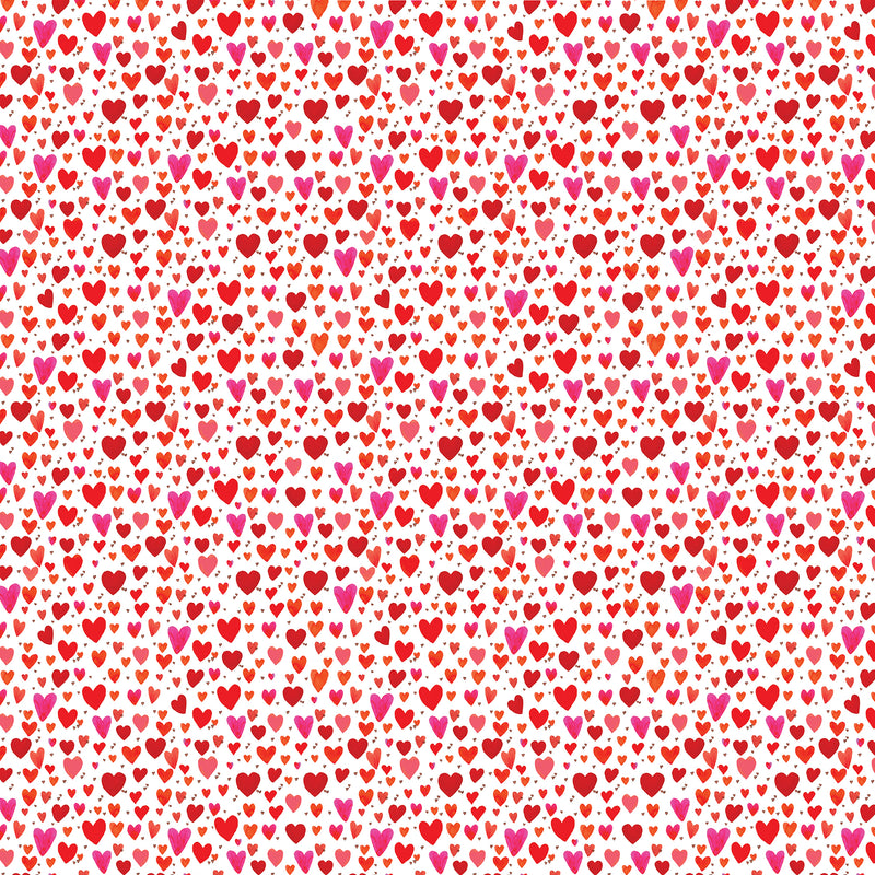 Purr-fect Cats 10336-23 Playful Hearts Pink/White by Terry Runyan for Contempo Studio for Benartex