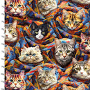 Purrfectly Playful 22963-MLT-CTN-D Purrfect Purr-Ito by Ivan Guaderrama for 3 Wishes Fabric