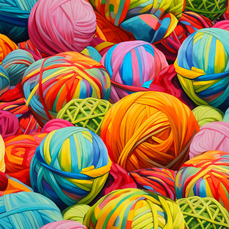 Purrfectly Playful 22964-MLT-CTN-D Kaleidoscope Knit by Ivan Guaderrama for 3 Wishes Fabric