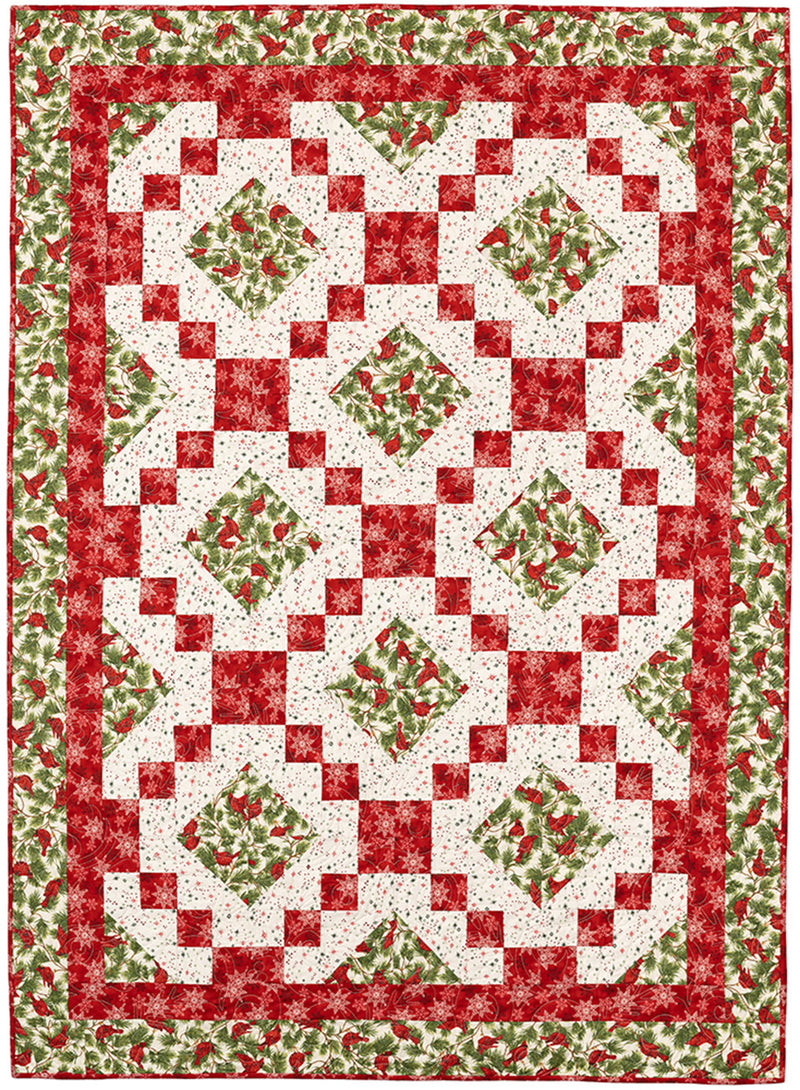 Quick Christmas 3-Yard Quilts Book Donna Robertson Fran Morgan Fabric Cafe Close Up Picture FC032442