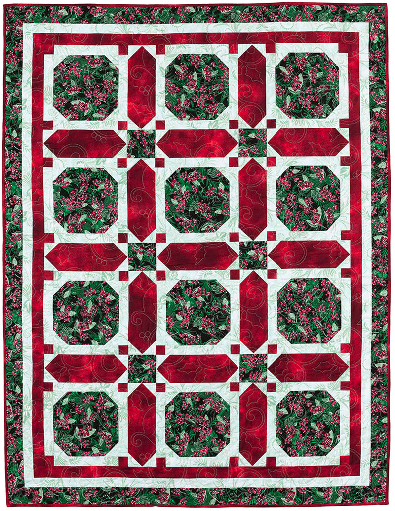 Quick Christmas 3-Yard Quilts Book Donna Robertson Fran Morgan Fabric Cafe Close Up Picture FC032442