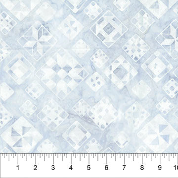 Quilt Inspired Backgrounds Batik 80913-90 Slate Quilt Block Toss by Banyan Batiks by Northcott