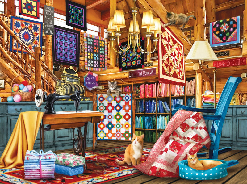 Quilt Lodge 1000 Piece Jigsaw Puzzle