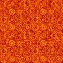 Quilt Room Kitties 30382-O Burnt Orange Packed Medallion by Morris Creative Group for QT Fabrics