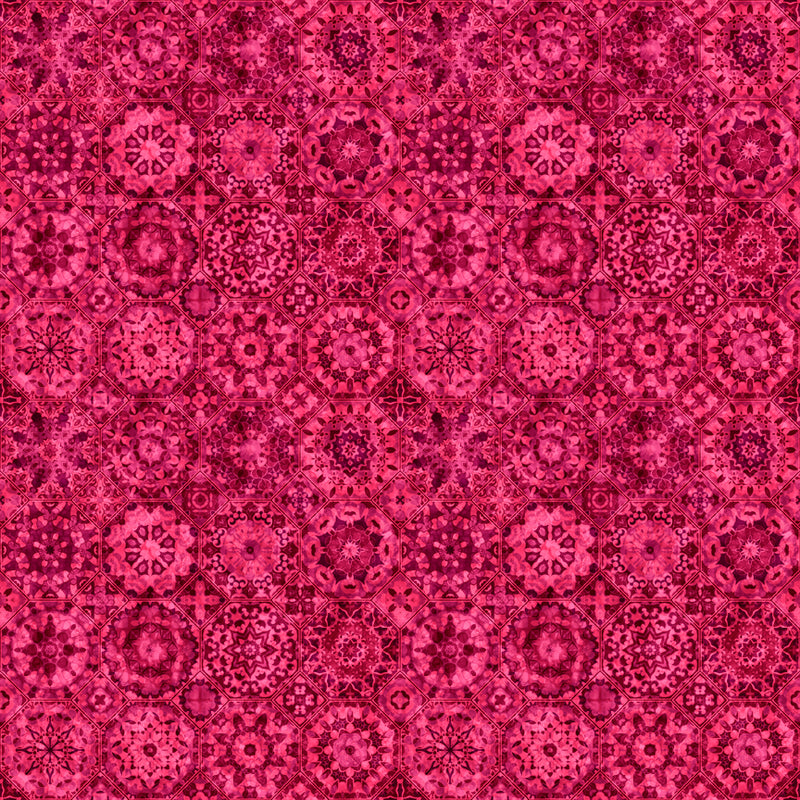 Quilt Room Kitties 30382-P Strawberry Packed Medallion by Morris Creative Group for QT Fabrics