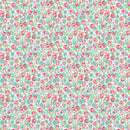 Quilting in Bloom 28833-10 Mini Rose White Multi by Lorelai Kuecker for Northcott