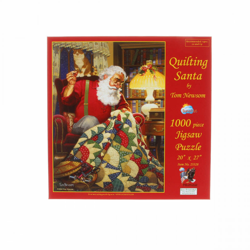 Quilting Santa 1000 Piece Jigsaw Puzzle