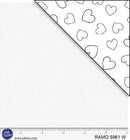 Ramblings For Every Occasion RAMO 5961 W Linear Hearts by P&B Textiles