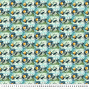 Raven's Call DP28946-66 Border Stripe Teal Multi by Deborah Edwards and Melanie Samra for Northcott