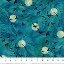 Raven's Call DP28948-66 Flying Ravens Teal by Deborah Edwards and Melanie Samra for Northcott