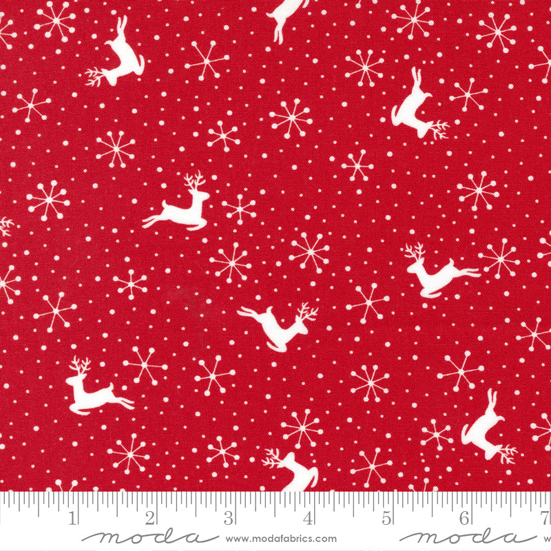 Reindeer Games 22446-13 Poinsettia Red by Me & My Sister Designs for Moda