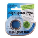 Removable Highlighter Tape with blue ink packaging on a white background