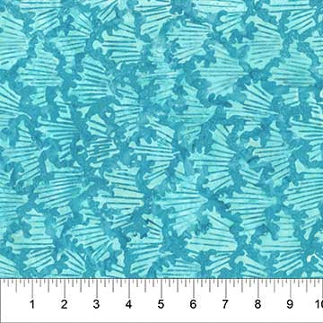 Resort Life Batik 80863-63 Teal Clam Shells by Banyan Batiks by Northcott