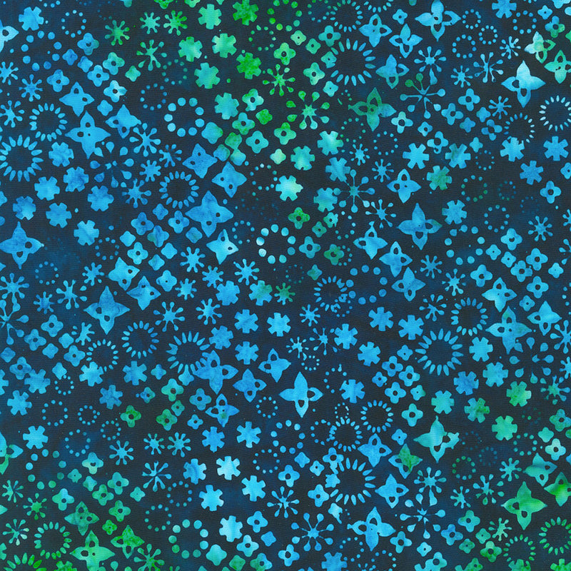 Retro Rainbow Batik SRK-22403-59 Ocean by Robert Kaufman