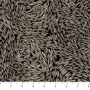 Rhythm & Leaves CL91041-99 Black Wheat 55% Linen 45% Cotton by Cecilia Pettersson for FIGO Fabrics.