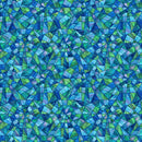 Risen DP28661-48 Stained Glass Blue Multi by Deborah Edwards for Northcott