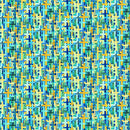 Risen DP28662-48 Large Cross Blue Multi by Deborah Edwards for Northcott