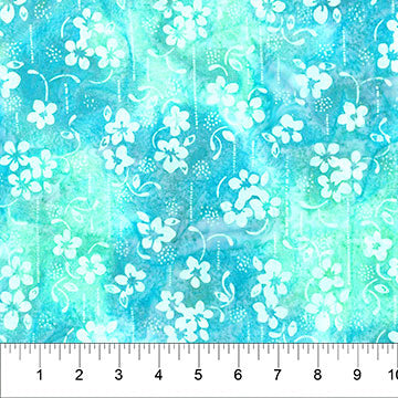 Rock Candy Batik 83111-66 Ocean Mist Stipple by Banyan Batiks by Northcott