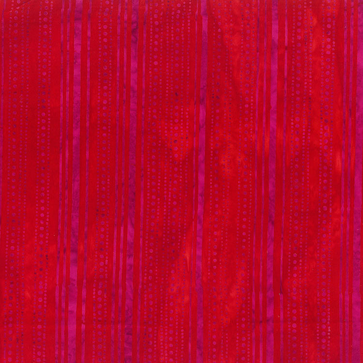 Rock Candy Batik 83113-24 Lipstick Red Striped Dots by Banyan Batiks by Northcott