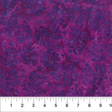 Rock Candy Batik 83114-82 Plum Edible Floral by Banyan Batiks by Northcott