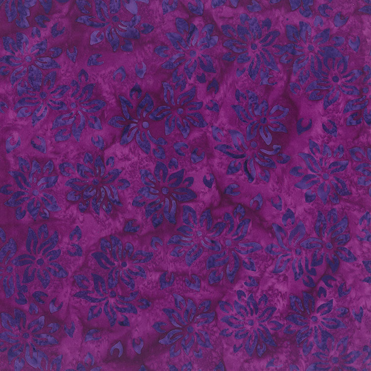 Rock Candy Batik 83114-82 Plum Edible Floral by Banyan Batiks by Northcott