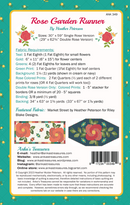 Rose Garden Runner Pattern Heather Peterson Anka's Treasures  Picture of Back of Pattern ANK349