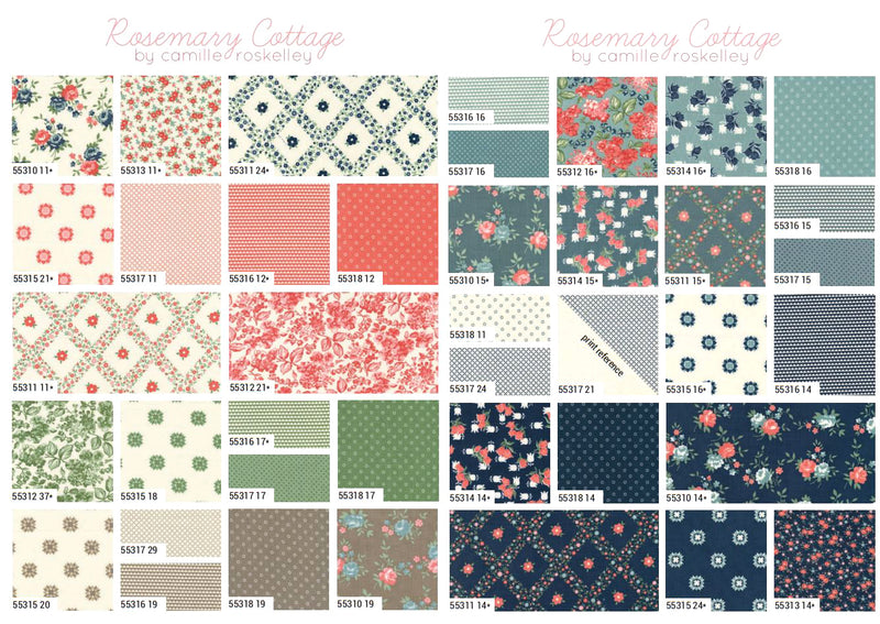 Rosemary Cottage Fat Quarter Bundle 55310AB by Camille Roskelley for Moda