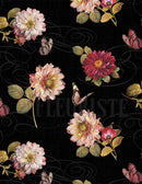 Rosewood Lane 86509-991 Floral All Over Black by Lisa Audit for Wilmington Prints.