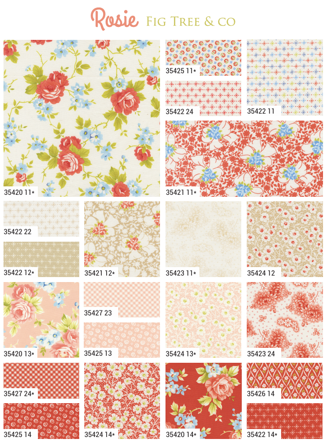 Rosie Charm Pack 35420PP by Joanna Figueroa of Fig Tree & Co. for Moda.