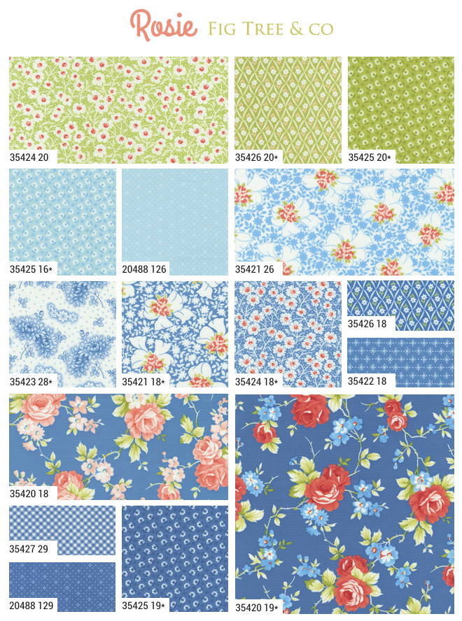Rosie Charm Pack 35420PP by Joanna Figueroa of Fig Tree & Co. for Moda.